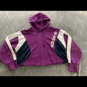 adidas originals tribe hoodie cropped